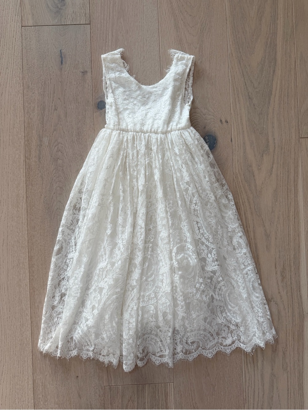 Ivory Lace Girls' Dress - Elegant Party Dress